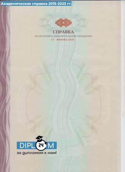 Академическая справка ВУЗ 2015-2025 гг.
